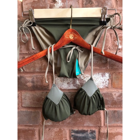H&M Other - ☀️ H&M Olive Green String Bikini